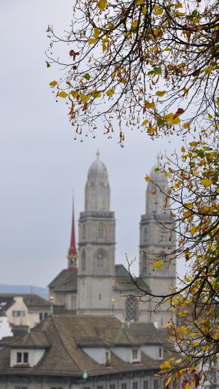 Grossmunster + Bahnhofstrasse + Zurich Old Town + Limmat River + Augustinergasse