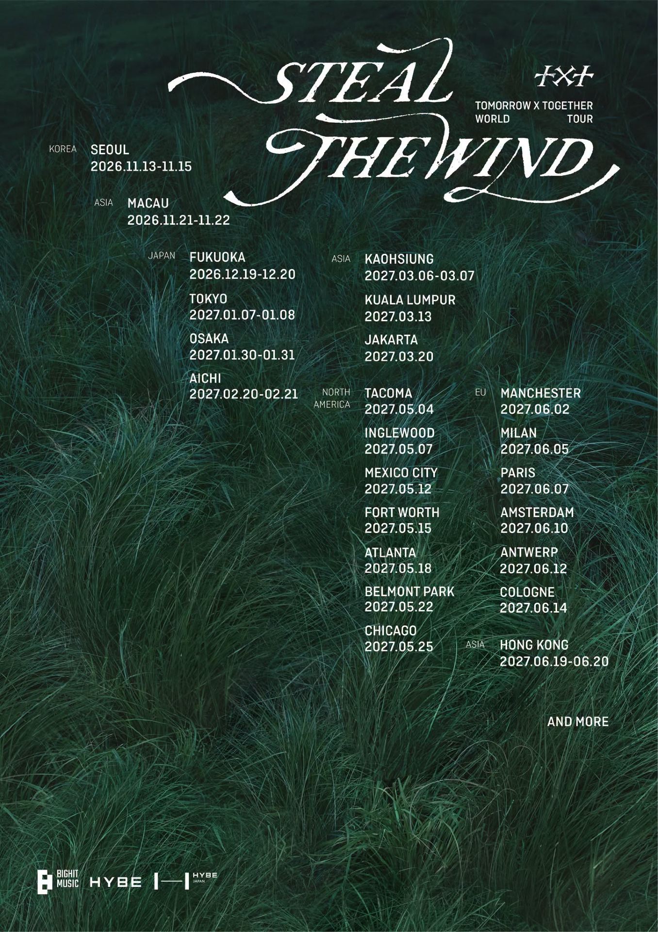 Seoul丨TOMORROW X TOGETHER 2026-27<STEAL THE WIND> World Tour | KSPO DOME (Olympic Gymnastics Arena)