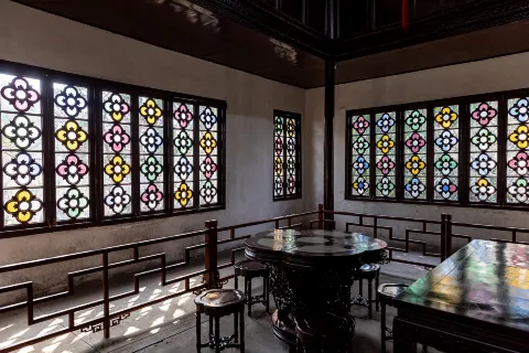 Suzhou Garden Flower Viewing Window