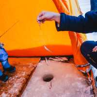 ตกปลาใต้น้ำแข็ง (Ice Fishing) ที่ฮอกไกโด