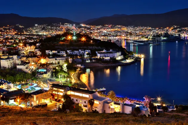 Sleek Flat with Private Beach and View in Milas
