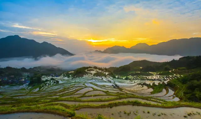 Terraced Fields Viewing in Yunhe