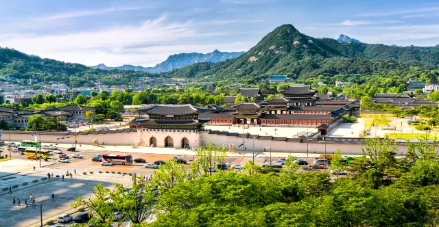 首爾景福宮光化門與周邊街景