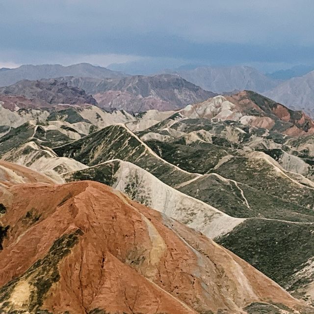 Rainbow mountains at Zhangye. So stripy!