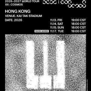 中國香港 ·  BIGBANG 2026-2027 WORLD TOUR < XX : COSMOS > IN HONG KONG
