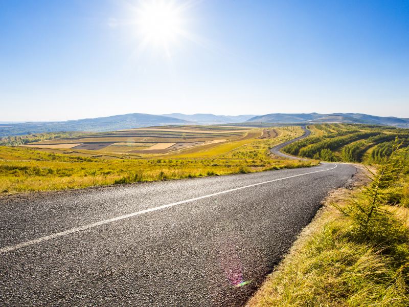 Grass Skyline Scenic Road