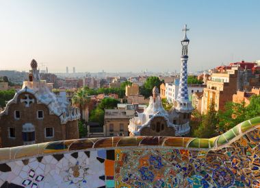 バルセロナ行き飛行機