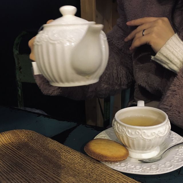람블라스 거리에서 티타임—!