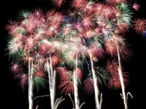 Akabira Fire Festival Citizen Fireworks Display