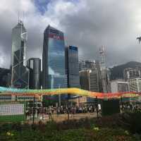 中環海濱活動空間出現彩虹！
