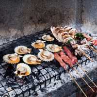 Bbq, grilled fish, scallops and all! 