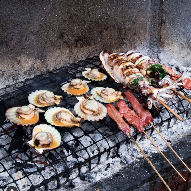 Bbq, grilled fish, scallops and all! 