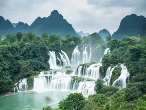 Detian Transnational Waterfall Scenic Area - Panoramic Waterfall Viewing Platform