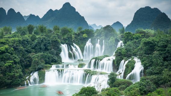 Detian Transnational Waterfall Scenic Area - Panoramic Waterfall Viewing Platform