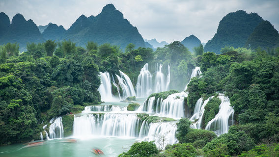 Detian Transnational Waterfall Scenic Area - Panoramic Waterfall Viewing Platform