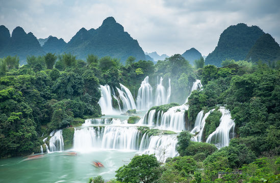 Detian Transnational Waterfall Scenic Area - Panoramic Waterfall Viewing Platform
