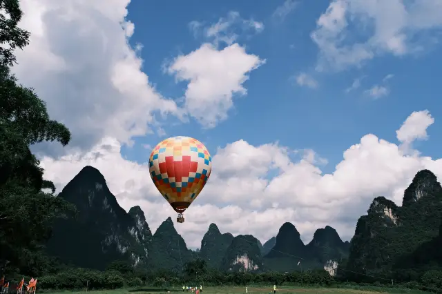 Hot air ballooning in Guilin