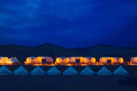 Dunhuang Mingsha Mountain Desert Camping Luxury Base