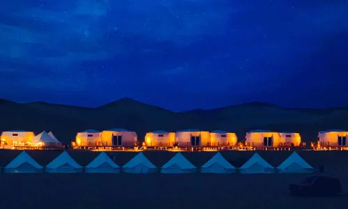 Dunhuang Mingsha Mountain Desert Camping Luxury Base