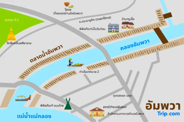 แจกแผนทริปอัมพวา ฉบับเริงร่าเคียงสายน้ำ