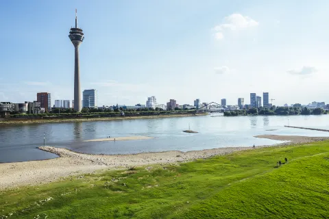 Rhine embankment promenade