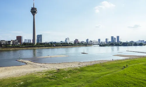 Rhine embankment promenade