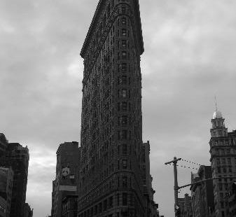 The flat-iron building was bor