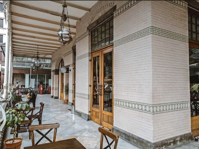 Coffee shop in a vintage building