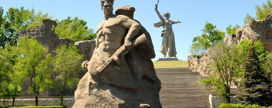 "To Heroes of the Battle of Stalingrad" at Mamayev Kurgan