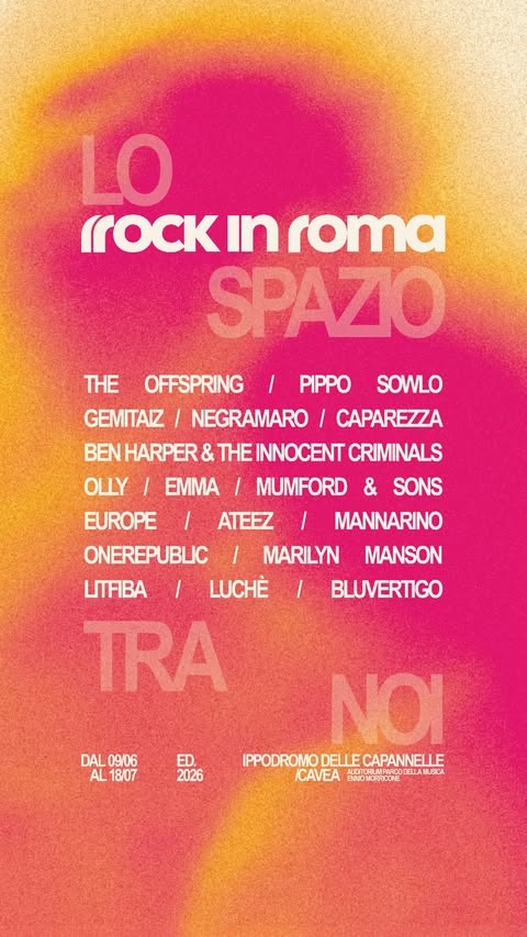 Rome | ROCK in ROMA 2026 | Capannelle Racecourse