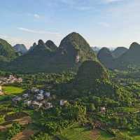 Beautiful sunset point near Yangshuo