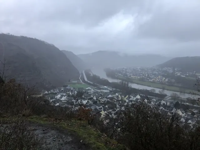 Un jour de pluie dans la vallée de la Moselle, Allemagne