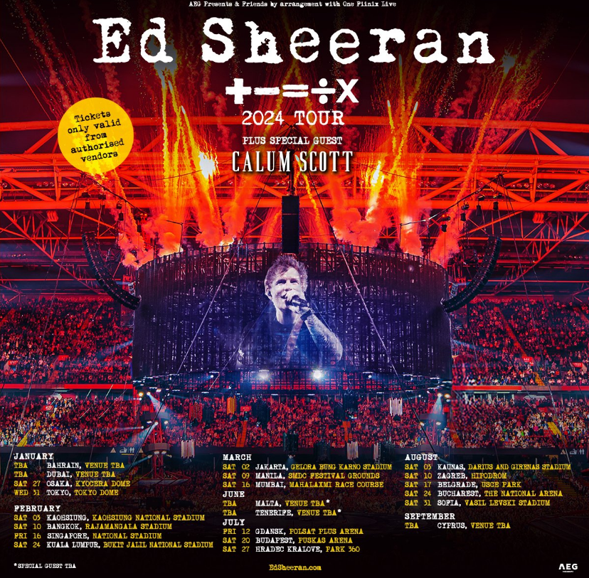Ed Sheeran at Bukit Jalil National Stadium (February 24, 2024) | National Stadium Bukit Jalil