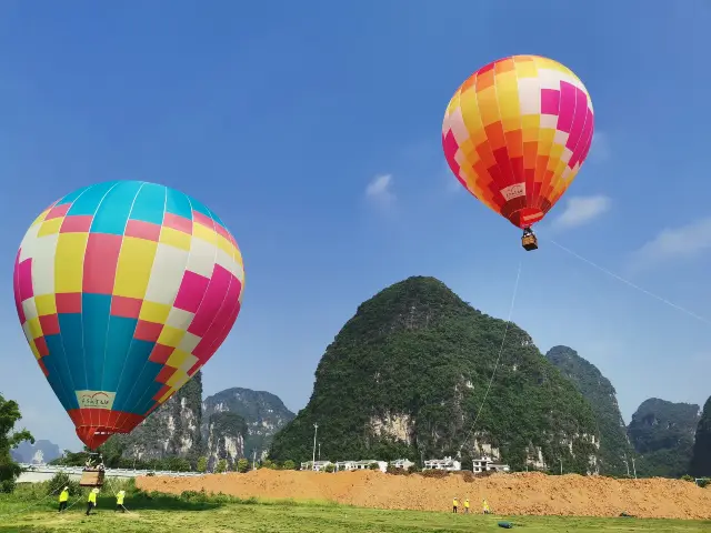 Hot air ballooning in Guilin