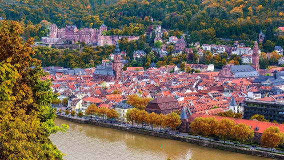 Neckar River + Bismarck Square + Heidelberg Pedestrian Street + Ladenburg one-day tour