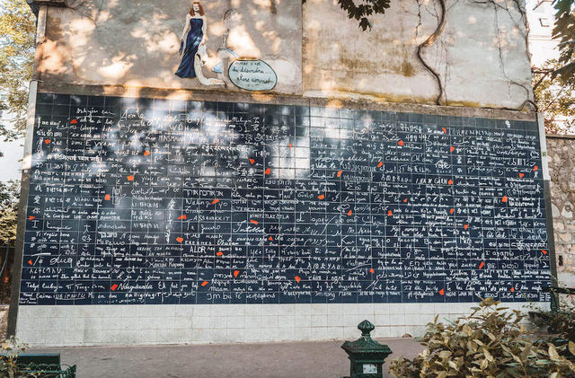 Visiting the Wall of Love at Paris