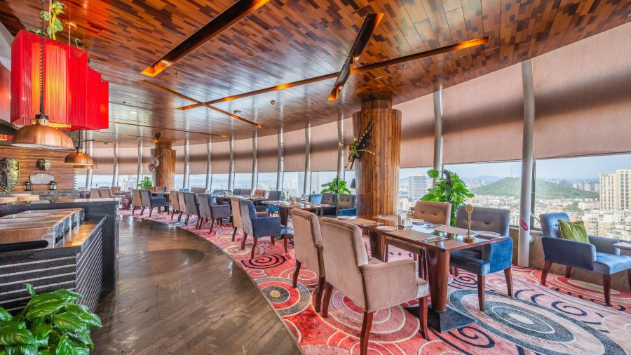 海外海皇冠大飯店海瀾旋轉餐廳