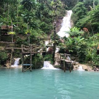 Waterfall Kembang Soka. Soka waterfall itself is one of the waterfalls Kulon Progo. This one waterfall has two levels, and there is a pool that can make a place to swim. For those who like taking pictures ria then this location will be the right place for you guys. The beautiful view of the waterfall and the clarity of the water will make your photo beautiful. I was brought here by my local friend, and it was stunning! Like three waterfalls to choose, and it was very picture perfect! You can meet local vendors, selling cheap foods (if you can speak Javanese or Indonesian hahaha) so you better come with a local friend.

#wintergetaway 
#happynewyear 
#tripinspired 
#wintergetaway#tripinspired#happynewyear