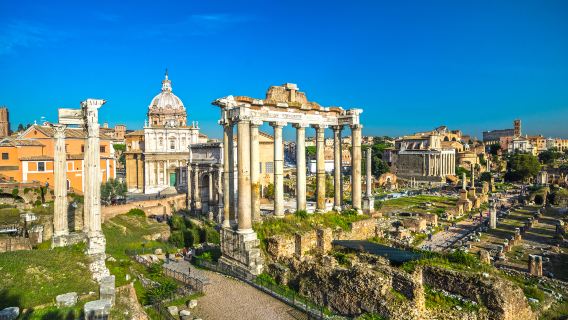 Colosseum + Trevi Fountain + Mouth of Truth + Piazza Venezia + Baths of Caracalla