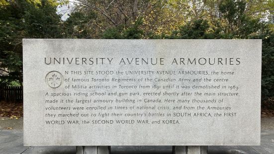 Historical Plaque - University Avenue Armouries