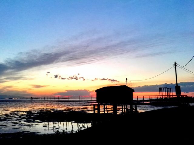 日本のウユニ塩湖。江川海岸。