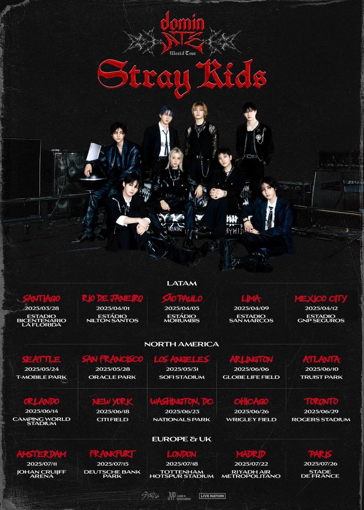Stray Kids Concert 2025 Seattle Stray Kids World Tour in Seattle T