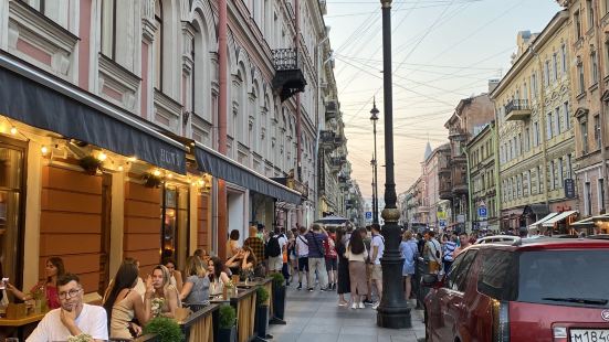 涅瓦大街是圣彼得堡最热闹最繁华的街道，聚集了该市最大的书店、