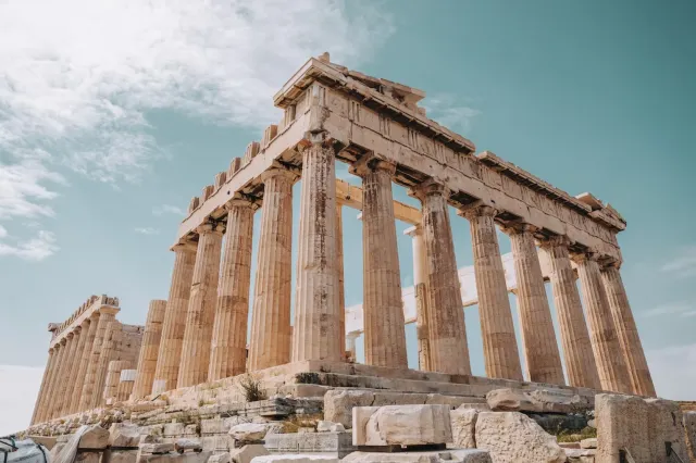 Temple ruins in Athens