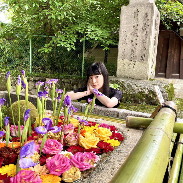 北野天満宮の花手水
