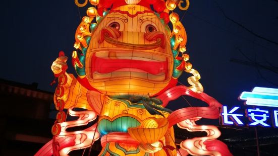 这是位于南京永寿塔园的，溧水第四庙秦淮源头灯会，由于天气比较