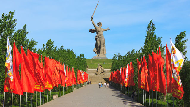 "To Heroes of the Battle of Stalingrad" at Mamayev Kurgan