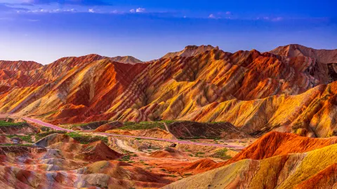 Zhangye Colorful Danxia Scenic Spot attraction in Gansu