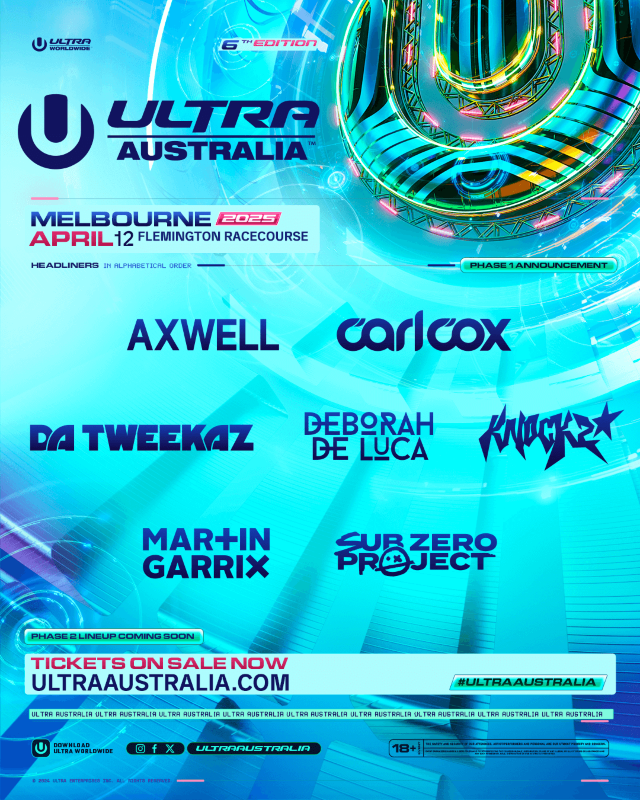 Ultra Australia (Melbourne) 2025 Flemington Tickets, Dates