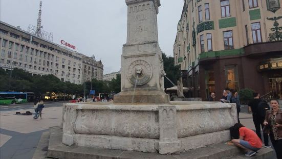 Old fountain in front of Moska